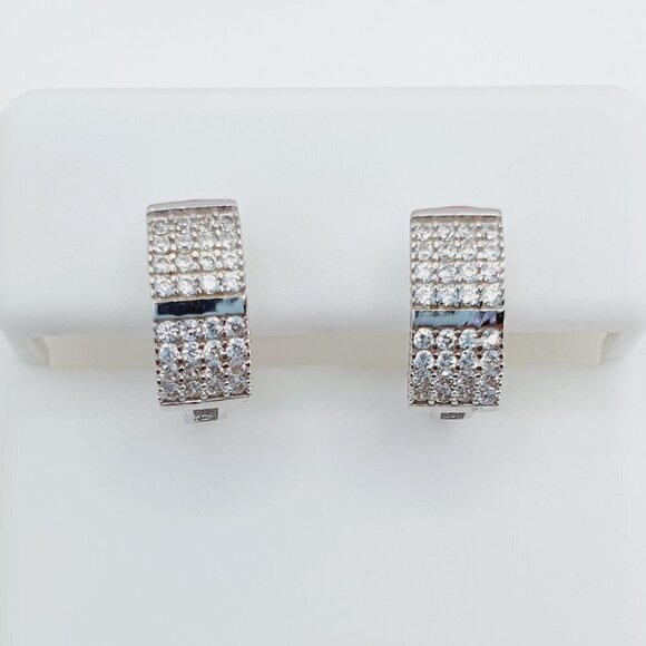 "925 Sterling Silver Cubic Zirconia Earrings, U19254658 - Picture 11 of 11